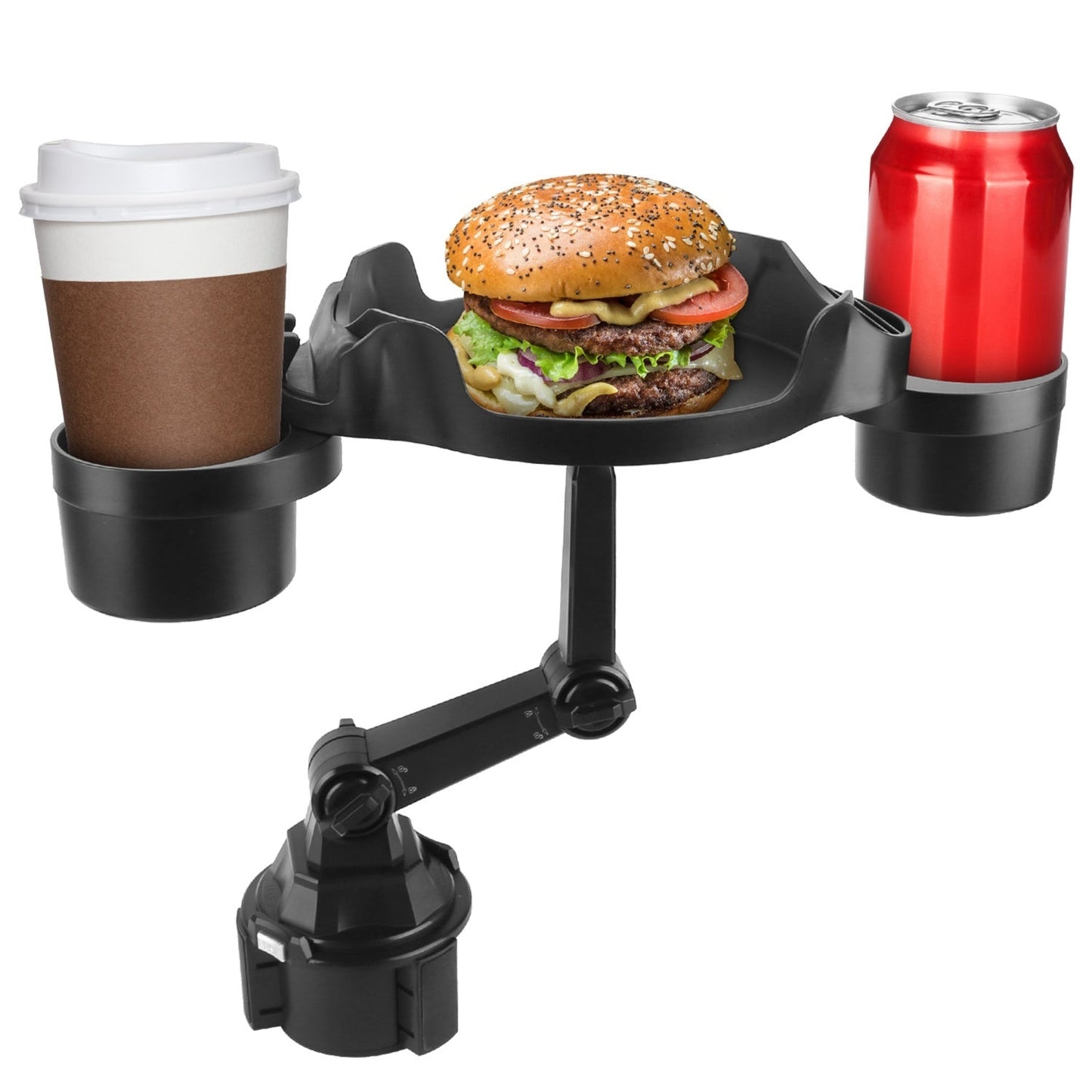 Food and Cup Holder Expander 360° Rotating Tray