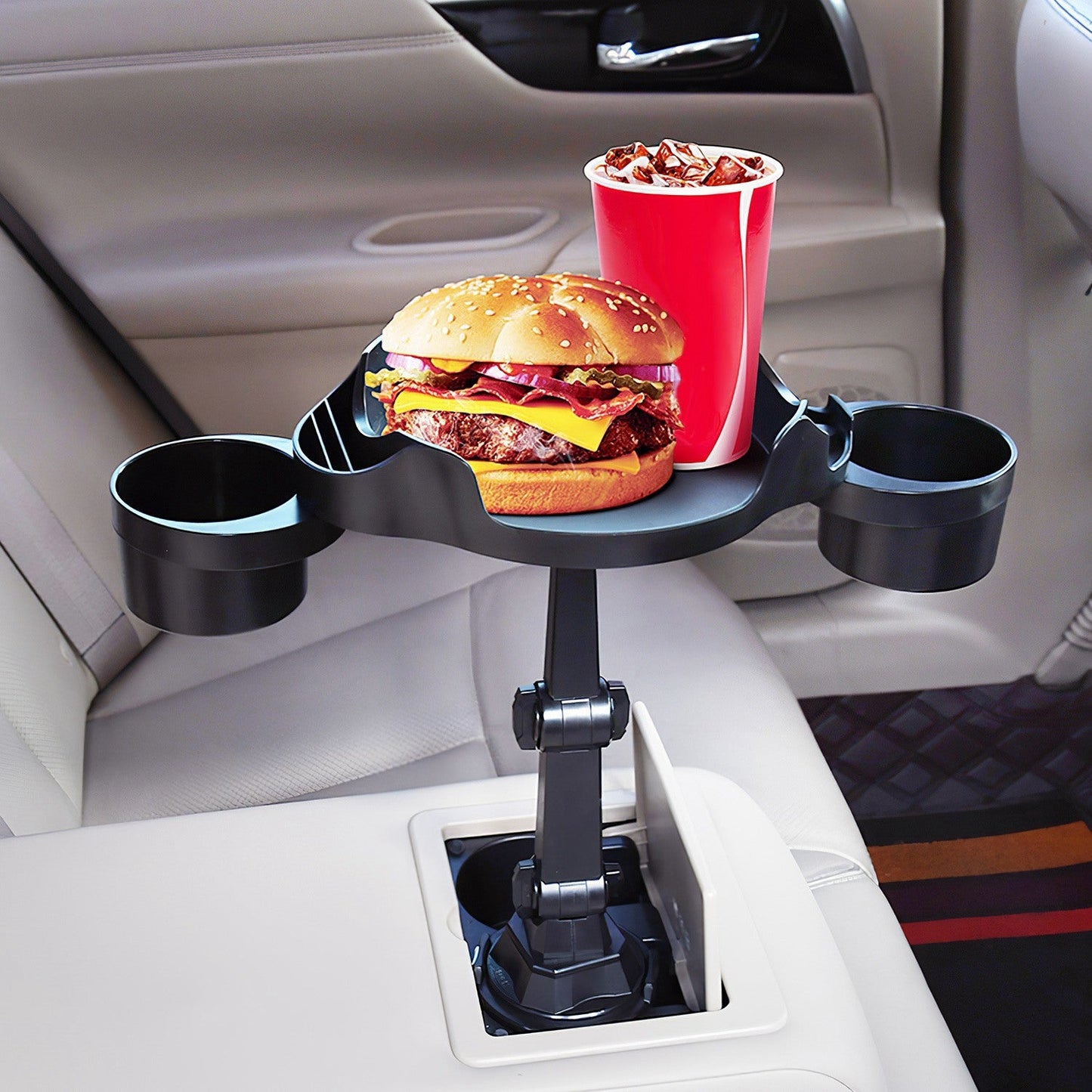 Food and Cup Holder Expander 360° Rotating Tray