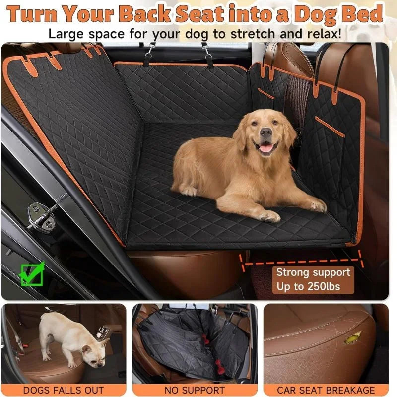 Hard Bottom Dog Car Seat Cover - Anti-Scratch And Non-Slip