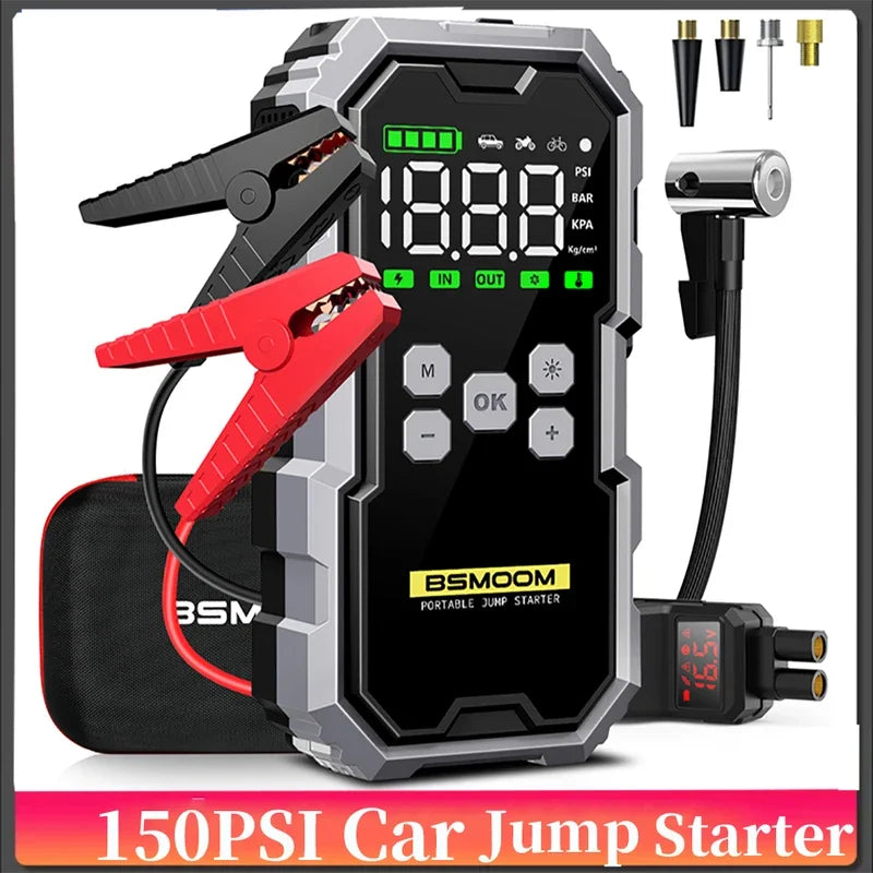 Jump Starter With Air Compressor LCD Screen 21800mAh / 6000A