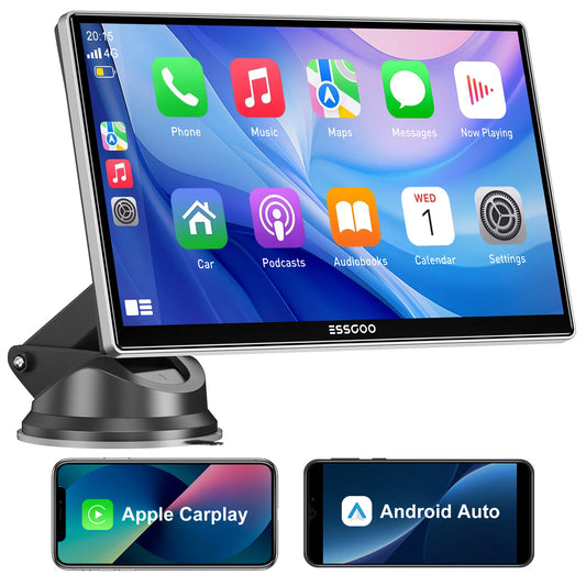 9'' Touch Screen Wireless Apple/Android Carplay with Bluetooth Mirror Link