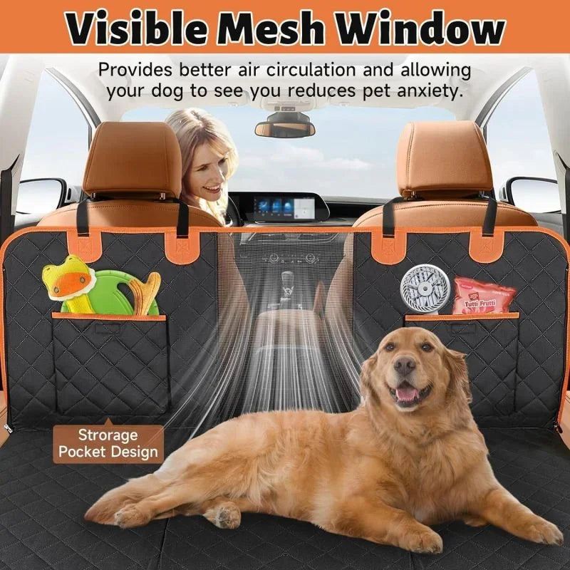 Hard Bottom Dog Car Seat Cover - Anti-Scratch And Non-Slip