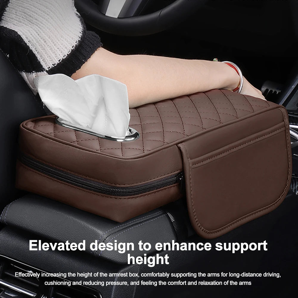 Armrest Mat With Tissue Storage Memory Foam - Universal